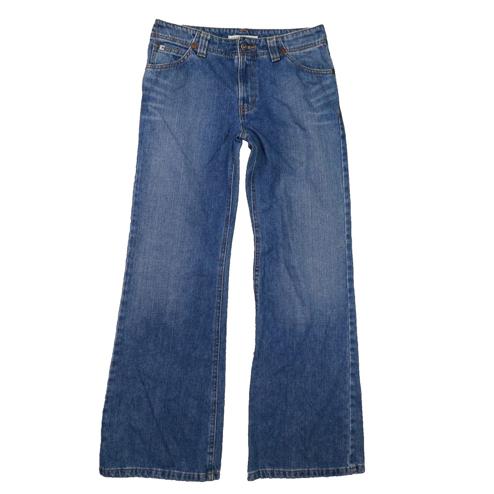 Tommy Hilfiger Vintage Y2k Hipster Flare Medium Wash Denim‎ Jeans Women's size 6